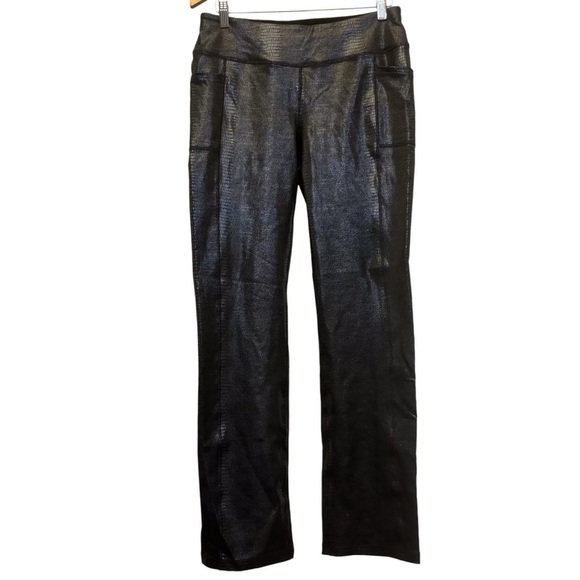 Skechers L Croc Embossed Pants Leggings Straight Leg Side Pockets / Back Pockets - Picture 1 of 10